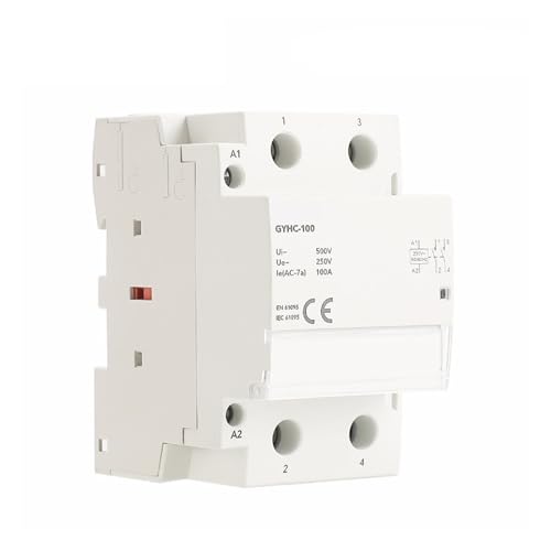 Contacteur modulaire 100A AC GYHC 2 phases pour rail Din 220V 230V domestique