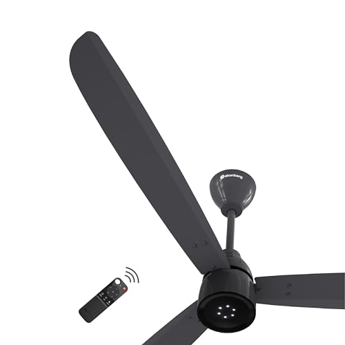 Image of atomberg Renesa Enzel 1400mm BLDC Ceiling Fan with Remote | BEE 5 star | High Air Delivery | LED Speed Indicator | Low Noise | Sleek Design | Power Saving | 3 Year Warranty (Pebble grey)