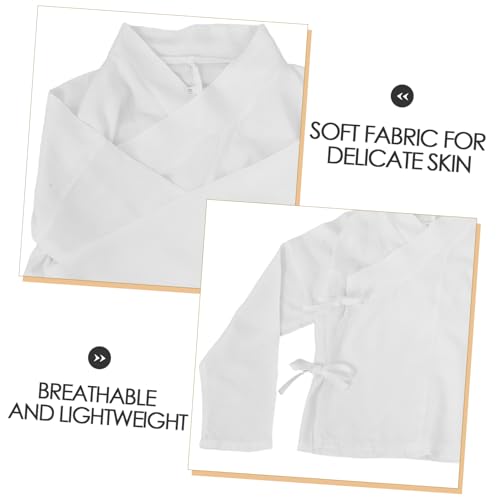 PartyKindom Children's Hanfu Inner Shirt White Shirt For Hanfu And Kimono Soft Breathable Undergarment For Cosplay And Stage Performances3