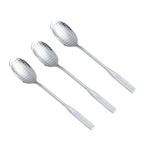 GALPADA Juego de 3 Cucharas de Café de Acero Inoxidable Forma de Raqueta de Tenis, Utensilios de Cocina Creativos para Celebracion Verano Material Grueso y Bordes Lisos