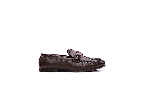 Image of IE-1011 Men's Classic Buckle Loafers - Available in Black, Brown & Tan Colors