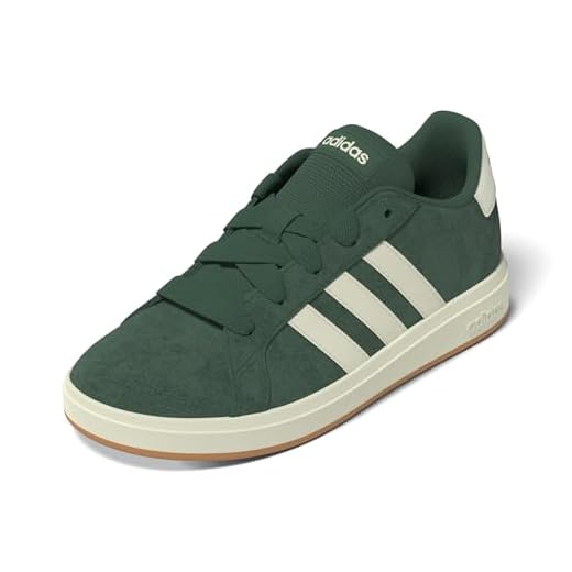 adidas Unisex Kinder Grand Court 00s Shoes Kids, Collegiate Green/Off White/Gum, 38 EU