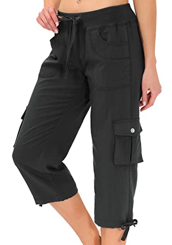 MoFiz Womens Cargo Capris Hiking Pants
