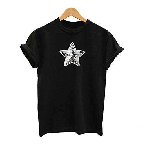 Nifocc Stars Appliques Sequin Sliver Stars Embroidered Patch Iron On Patches Sewing Applique Stickers Patch for Clothes Jeans Jackets Hats Bags Backpacks Shoes Decorations 10 Pcs