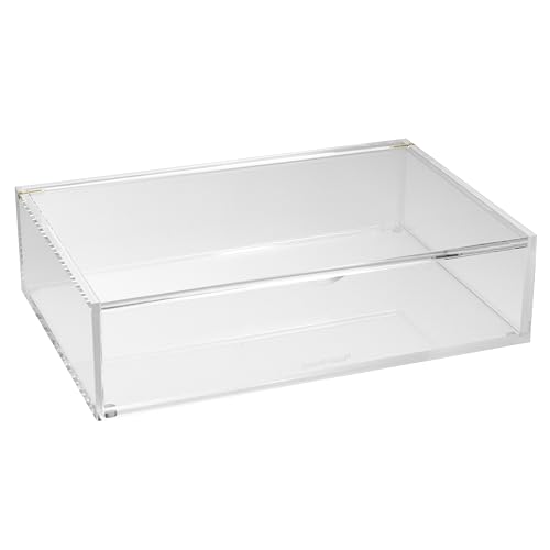 russell+hazel Medium Acrylic Flip Box, 9.5” x 6.5”, Desktop Organization, Clear, 1 Count, 98147