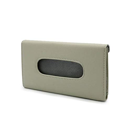 Image of Automaze Pu Leather Car Sun Visor, Seat Side Pocket Back Seat Tissue Napkin Box Holder, Interior Car Accessories (Beige)