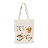 Kinde Jutebeutel Fahrrad Orange Tote Bag Baumwolle und Hanf Stoffbeutel Große Kapazität Stofftasche Faltbar Jutetasche Langlebig Baumwolltasche Bedruckt Stoffbeutel zum Bemalen Waschbar 30x40cm/1 Pcs