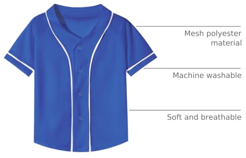 Image of Yuji Itadori Kids Baseball Jersey Button Boys Short Sleeve T-Shirts Hip Hop Fashion Casual Sports Solid Color Shirt