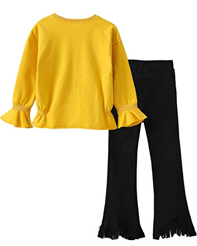 Image of Urtrend Little Girls' Kids 2 Pieces Long Sleeve Top Pants Leggings Clothes Set Outfits