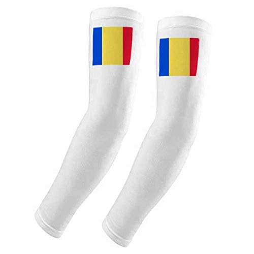 Guante con bandera de Rumanía protección solar UV elástico y transpirable