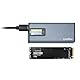 CoolBox NMVe SSD M2 Gehäuse und SSD SATA 2.5 mit Touchscreen, MiniChase PS32, USB3.2 10 Gbit/s, Aluminium, M.2 2242, 2260 und 2280, UASP-Unterstützung, einfache Montage ohne Werkzeug.