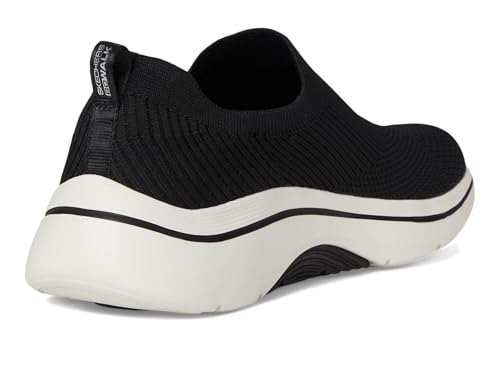 Skechers Women's Go Walk Arch Fit 2.0 - Paityn Sneaker, Black/White, 9.5