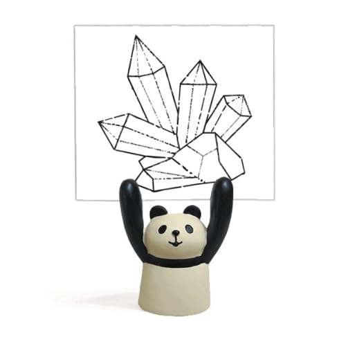 Support de mémo en cristal marron haut de gamme avec étoile panda