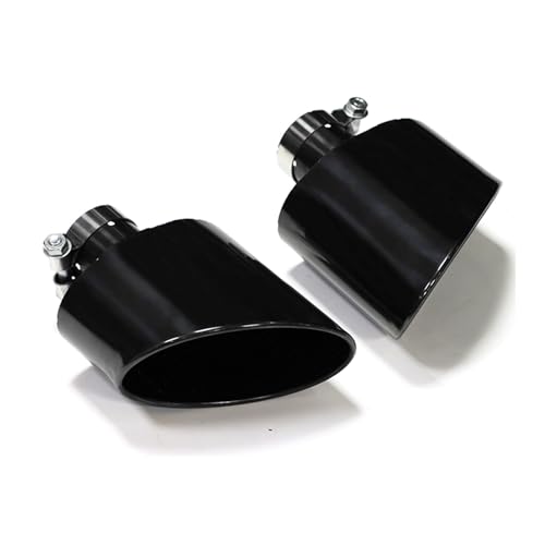 に適合する A4 に適合する A5 に適合する A6 に適合する A7 アップグレード RS4 RS6 RS5 RS7 オーバル排気マフラー テールパイプ排気システム 車用マフラーカッター(ブラック)