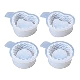 📍【Set di 4 stampi: 2 rotondi + 2 cuore】La confezione include 4 stampi in silicone, due a forma rotonda e due a forma di cuore, entrambi con una bellissima texture intrecciata, perfetti per creare candele, vasi in cemento e oggetti decorativi.