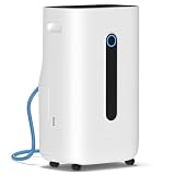 5,000 Sq.Ft 80 Pint Dehumidifier for Basements and Home-with Drain Hose,1.7Gallon Water Tank,Intelligent Humidity Control,Dual Protection and 4 Modes,for Large room