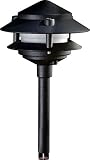 Dabmar Lighting LV102S-B Pagoda Fixture, 2 Tier 20W 12V Jc, Black Finish