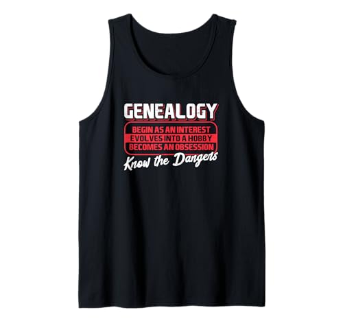 Genealogía Hobby Historia Familiar Ancestry Research Árbol genealógico Camiseta sin Mangas