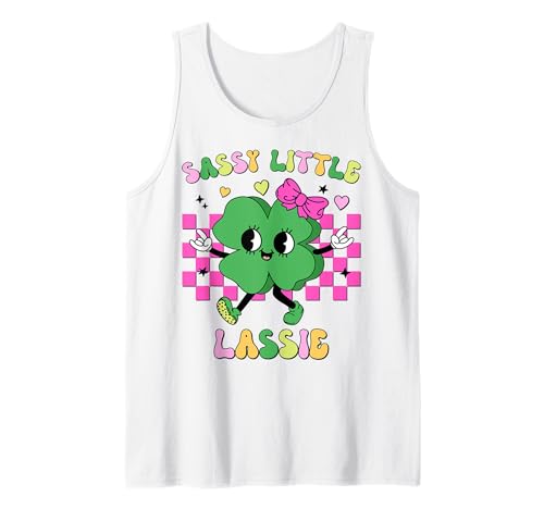 Sassy Little Lassie St Patrick's Day Toddler Girls Kids Camiseta sin Mangas