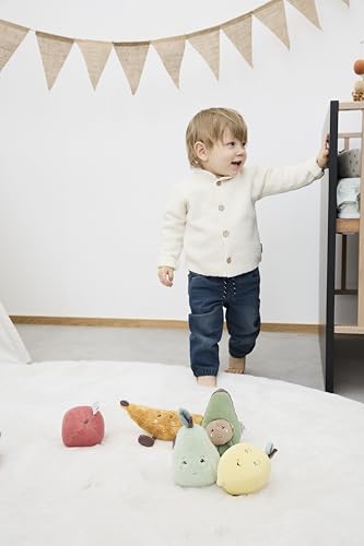 Sterntaler Spielzeug Birne - Stoffspielzeug für Baby und Kinder aus kuscheligem Flausch - Kinder Spielzeug gefüllt mit Polyesterwatte - treuer Begleiter zum Entdecken, Kuscheln & Spielen, pudergrün