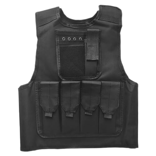 Bemonew Chaleco de airsoft ajustable para niños, disfraz de paintball, equipo para niños y niñas, policía