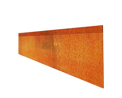 Firend Borde para césped de 1,0 mm 15,18 cm Corten de acero oxidado, borde de corte, borde de metal Magic césped CF (10, 18)