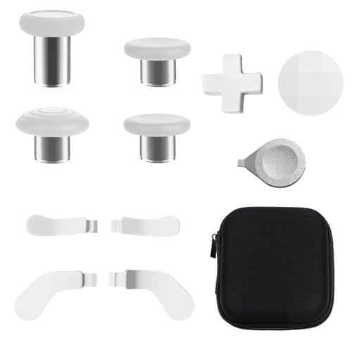 Image of Elite Series 2 Gaming Controller Accessories Kit with Thumbsticks, D-Pads, Paddles, Trigger Buttons for Elite Series 2 Core ( White)