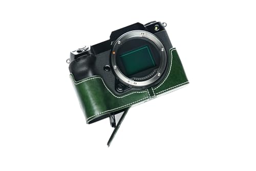 TP Original FUJIFILM GFX 100S 専用 オープナブルタイプ 本革 ボディケース 緑色(底面開閉)