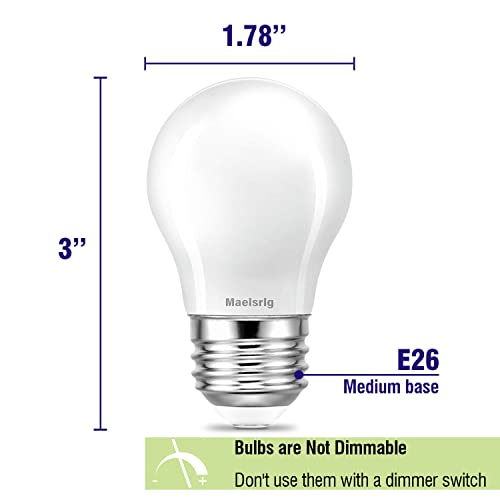 Led Appliance Bulb, 40W Equivalent, Range Hood Light Bulbs, Daylight White 5000K, 5W 500 Lumens, Non-Dimmable, E26 Base, Refrigerator Light Bulb, A15 Frosted, Pack Of 2, Freezer Fridge Light Bulb #TOP2