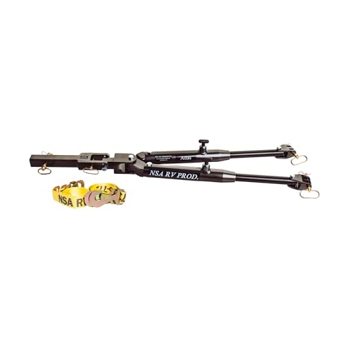 NSA RV - Atlas Tow Bar - 12 000 lb Towing Capacity - Powder Coated Heavy Duty Aluminium Body - Perfect for Flat Towing