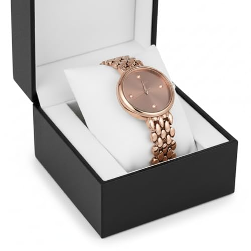 Image of styledose Women's Diamond Studded Watch | Premium Metal Bracelet Strap | Analog Quartz Movemnet Ladies Wrist Watch | Watch for Women & Girls | Wrist Watches for Women's & Girls&Ladies