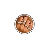 Navirix Rhinestone Rings for Women,Sparkle Crystal Stackable Stretch Rings Set,Glitter Cubic Zirconia Knuckle Ring for Wedding Bride (Five)