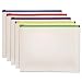 Pendaflex Poly Zip Envelope, Letter Size, Assorted Color Zippers, 5 per Pack (85292)