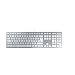 Produktbild CHERRY KC 6000 SLIM FOR MAC, Kabelgebundene Mac-Tastatur (USB-A Anschluss), Pan-Nordisches Layout (QWERTY), Flüsterleise Tasten, Flaches Design, Weiß-Silber