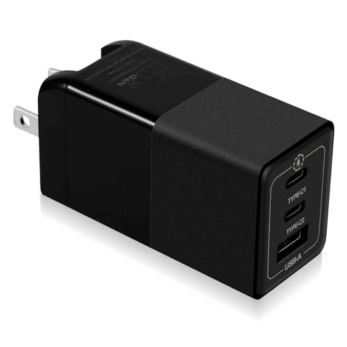 UrbanX 65W Fast Travel Charger with 3 Ports USB & Dual USB-C High-Speed Charging Compatible with HTC One A9/One M9/Desire Eye/Butterfly 2/One Remix, iPhone, Samsung Galaxy, Google Pixel, MacBook