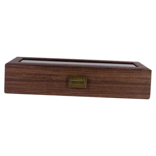 Boîte de rangement pour montres bois contre les rayures marron