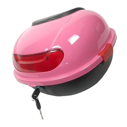 Top case moto pour bagages Garvalon robuste coffre de scooter rose en PP