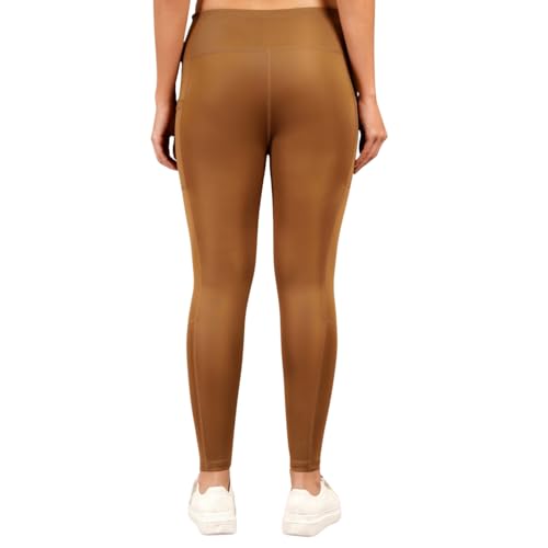 Image of NINQ high Waist Women Gym Compression Pants for Workout with Pocket, Yoga & Exercise, Active Wear Legging Sports Tights Trousers with Comfortable Fit for Running, Jogging & Training