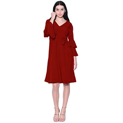 Image of Uptownie Lite Women's Crepe Skater Knee Length Dress