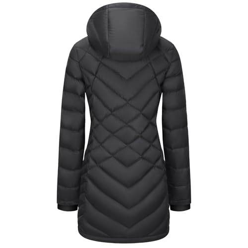 CAMELSPORTS Women's Down Jacket Hooded Windproof Puffer Coat Packable Warm Winter Jacket Lightweight Ladies Parka - Image 3