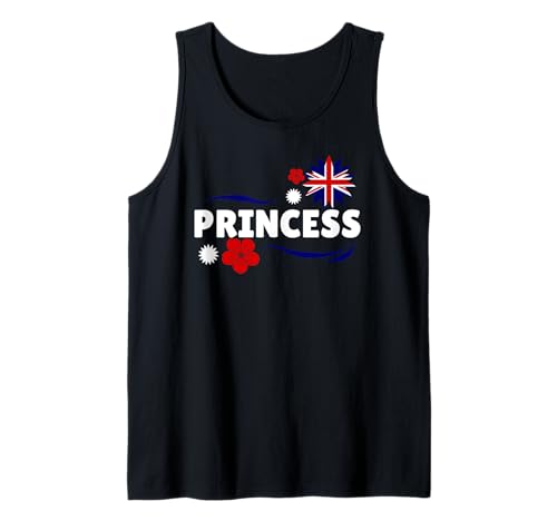 Cute British Princess For Women - UK Flag Pride Patriotic Camiseta sin Mangas