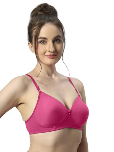 Image of SONARI Wire Free Padded Bra | Medium Padding for Support, Medium Coverage, Soft Cotton Polyester Material, Adjustable Straps with Hook & Eye Closure, Wash Only - 007