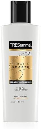 TRESemme Keratin Smooth Conditioner 80ml With Keratin Protein and Argan Oil | Salon-Like Smooth Hair | Up To 72H Frizz Control