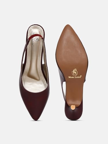 Image of Marc Loire Women Slip on Kitten Heel Pumps for Office Wear