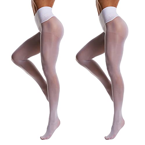 Image of Frola Oil Shiny Stockings Pantyhose 360Seamless Crotch High Waist Smooth Tights for Women