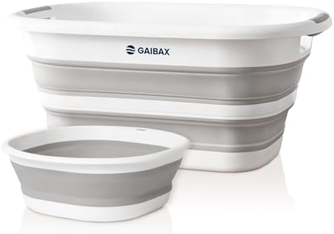 Cesto Ropa Plegable de Colada | Barreño Plegable Incluido | Blanc...