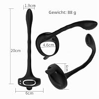 ChicLSQ Prostata Massagegerät mit Penisring Vibratoren Analvibratoren 9 Vibrationsmodi und Fernbedienung Silikon Cockring Klitoris Stimulator G Punkt Vibrator Analplug Sexspielzeug für Männer Paar – Ansicht 7