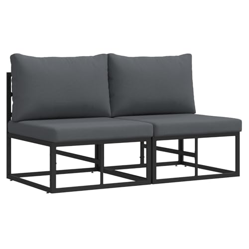VidaXL Conjunto de sofá Mediano 2X en Negro