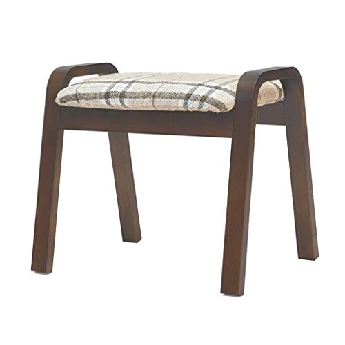 Taburete tapizado de madera maciza para zapatos de maquillaje, elegante banco reposapiés para cocina, sala de estar, baño y comedor (color: #3)