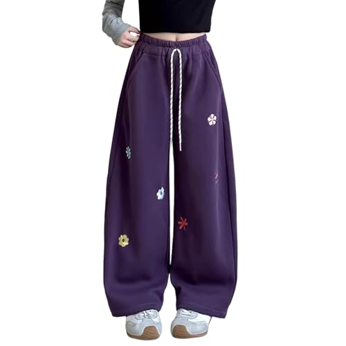 Pantalon de sport filles coupe évasée style coréen jogging décontracté automne jambes larges
